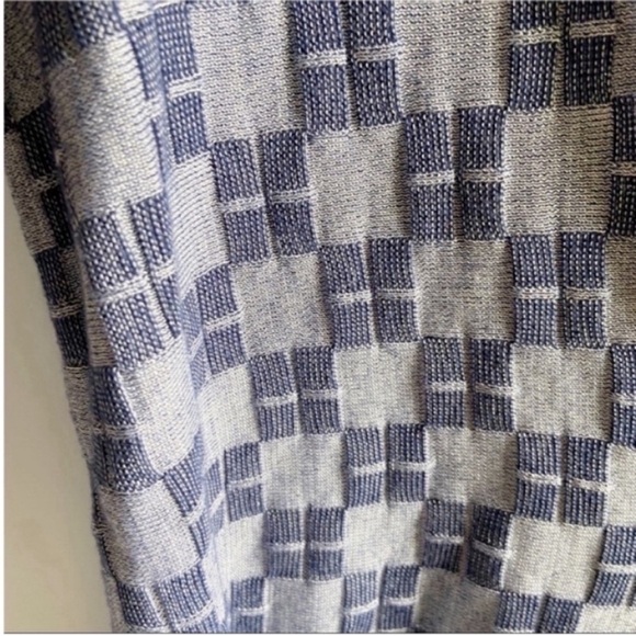 Anthropologie Monogram Checked In cardigan blue - Picture 3 of 9
